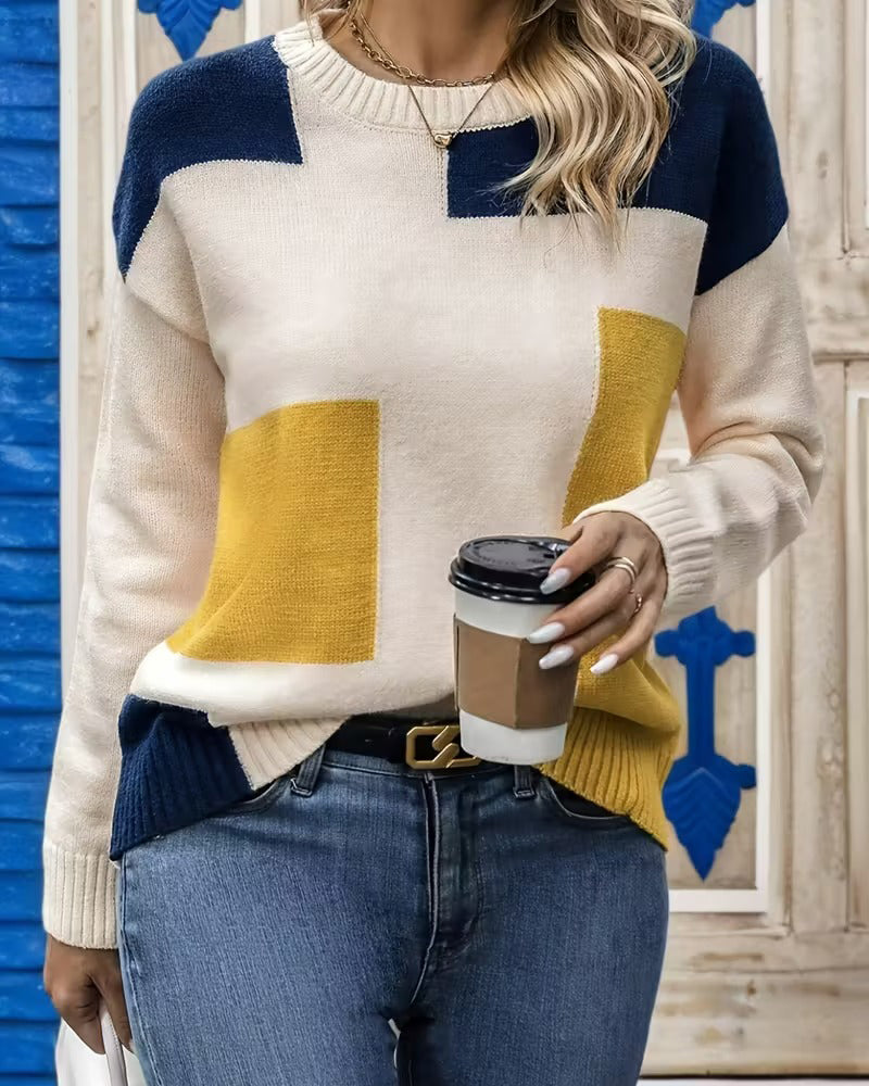 Crew Neck Fashion Pullover Sweater