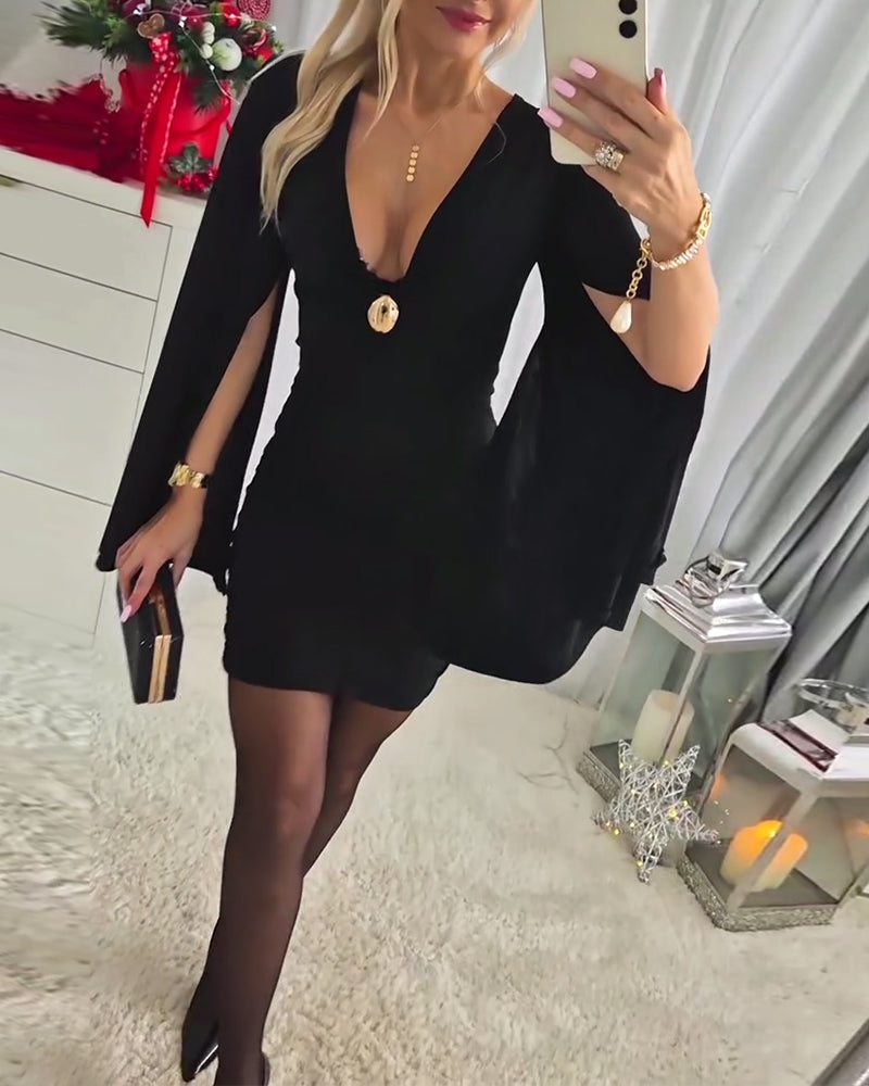 Fashionable Sexy V-Neck Hip Dress 2024 f/w casual dresses