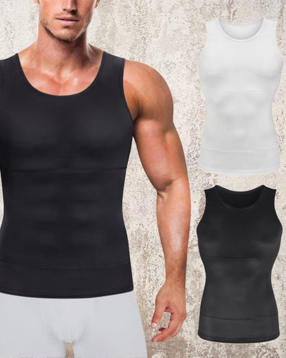 Men's waist solid color tight vest tank tops & camis man