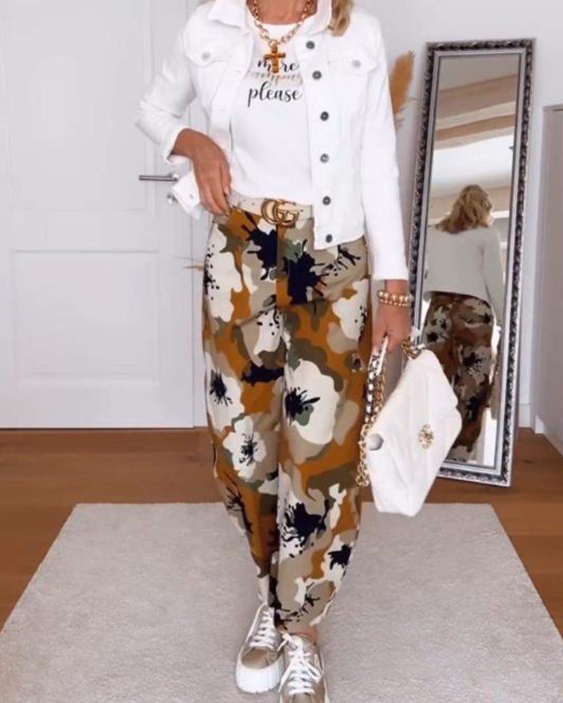 Pantaloni alla zuava casual stampati