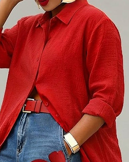 Stylish Long-Sleeve Shirt Dress