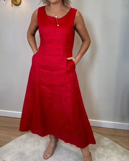 Solid Color Sleeveless Vest Casual Dress