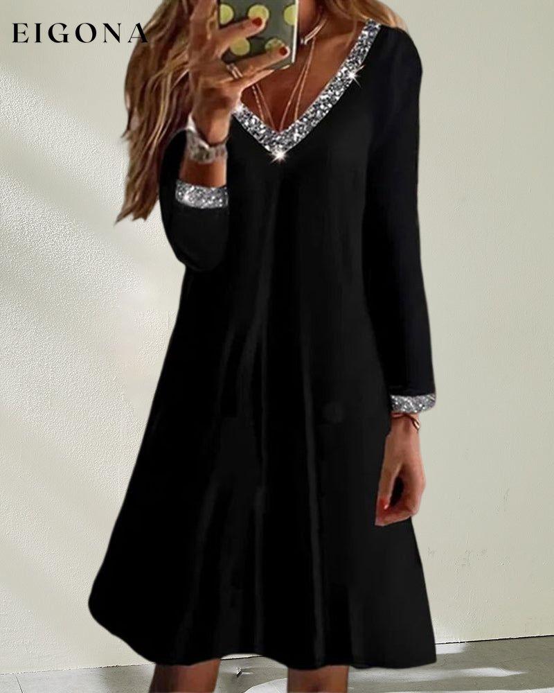 Long Sleeved V-Neckline Dress 2022 F/W 23BF Casual Dresses christmas Clothes Dresses Evening Dresses Party Dresses Spring Summer