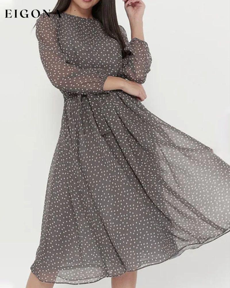 Elegant polka dot print dress 23BF casual dresses Clothes Dresses spring summer