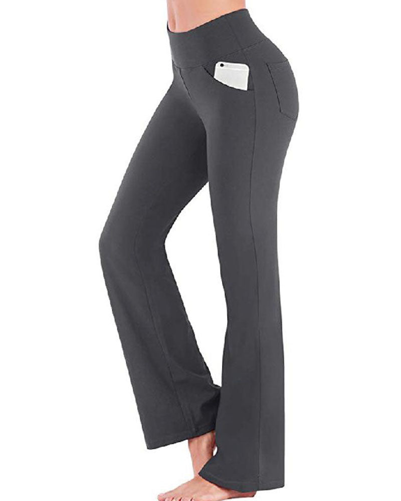 Women's High Waist and Flared Leg Yoga Pants
