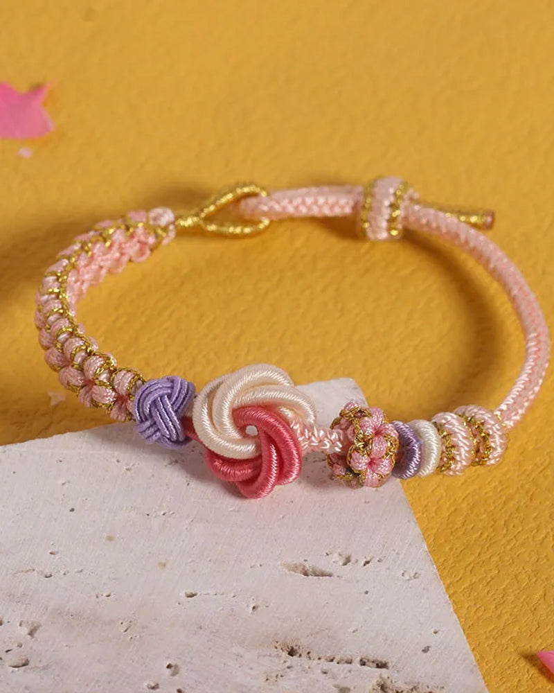 Bracelet with knot of peach blossoms 202466 Jewelry