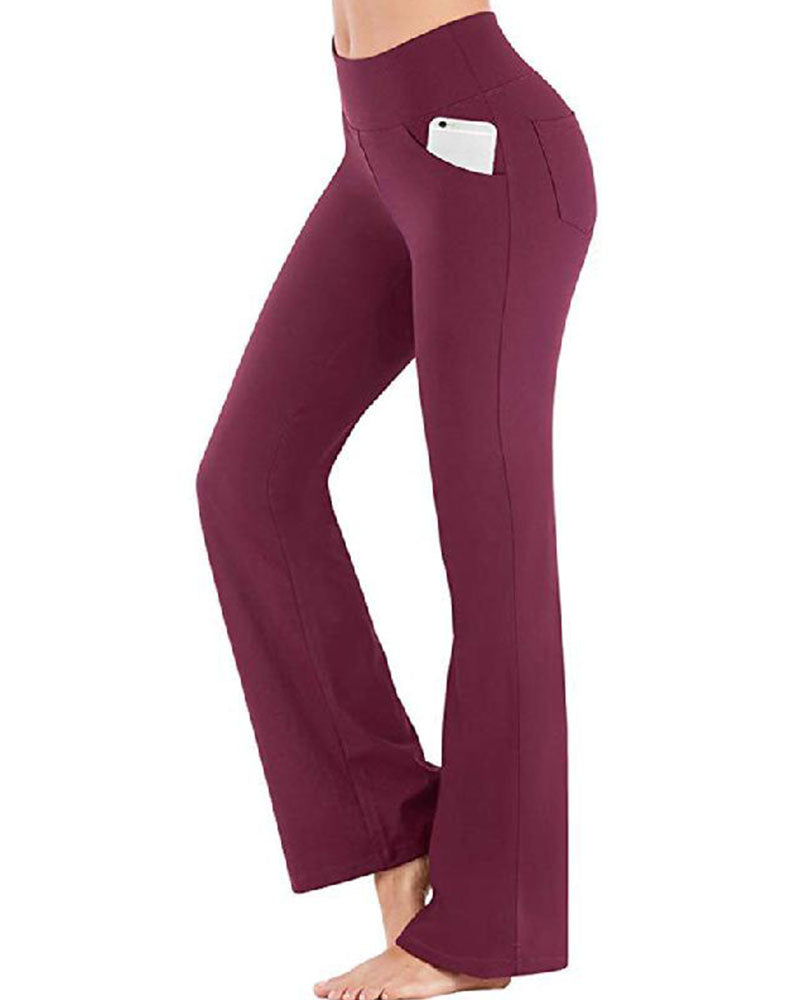 Women's High Waist and Flared Leg Yoga Pants
