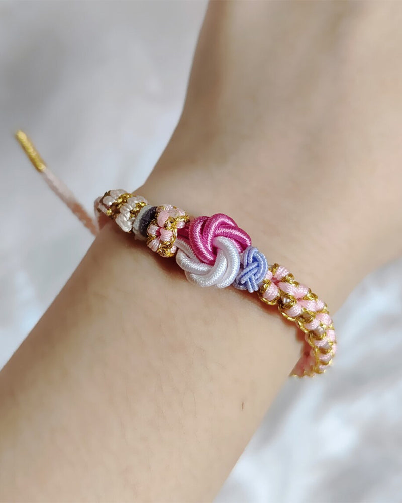 Bracelet with knot of peach blossoms 202466 Jewelry