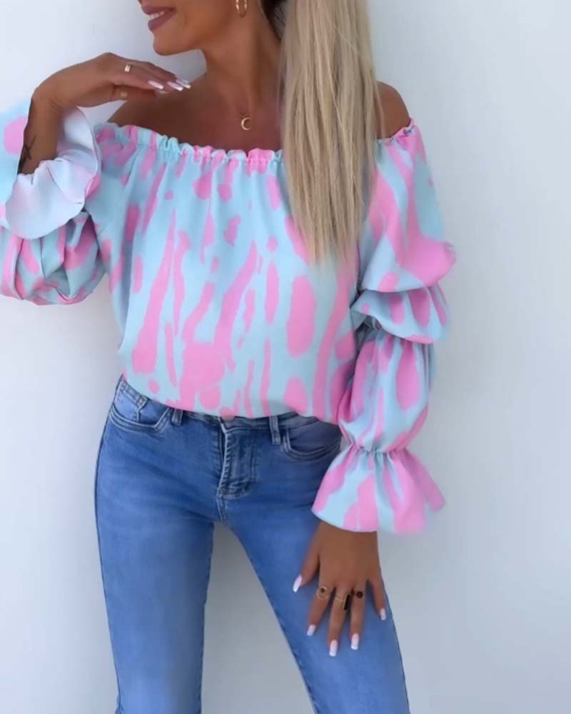 Top casual monospalla stampato colorato