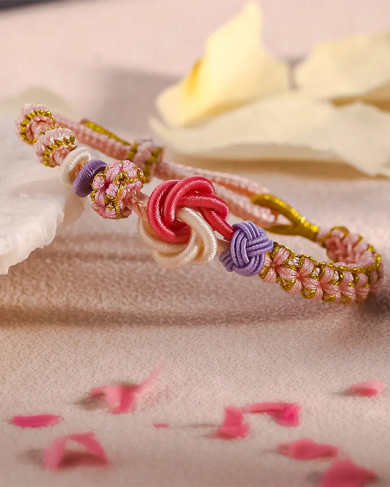 Bracelet with knot of peach blossoms 202466 Jewelry