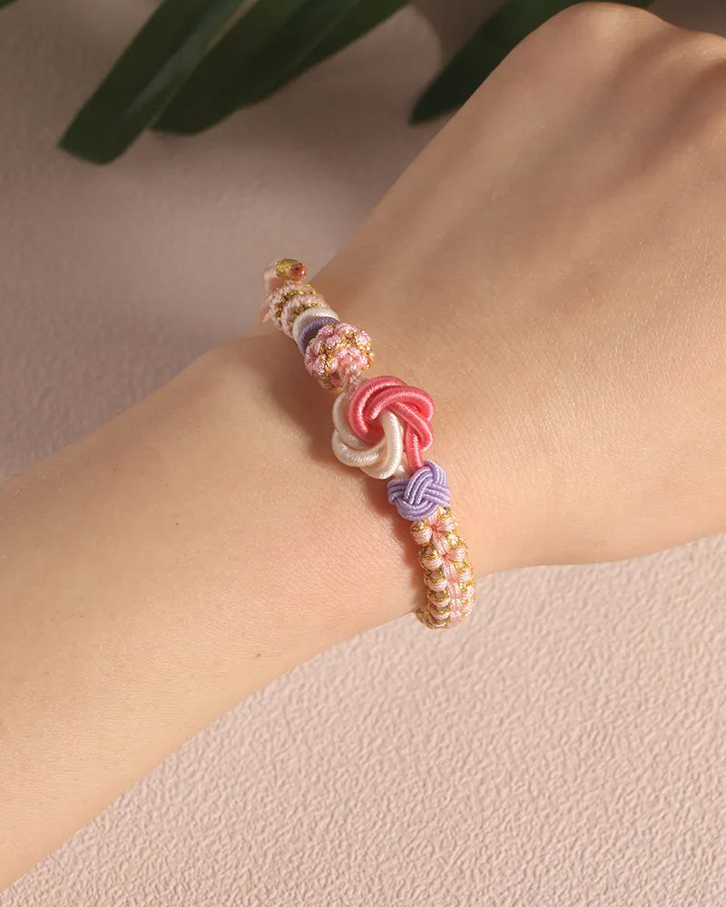 Bracelet with knot of peach blossoms 202466 Jewelry