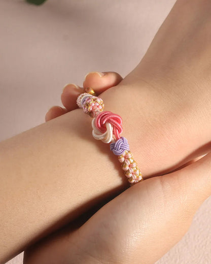 Bracelet with knot of peach blossoms 202466 Jewelry