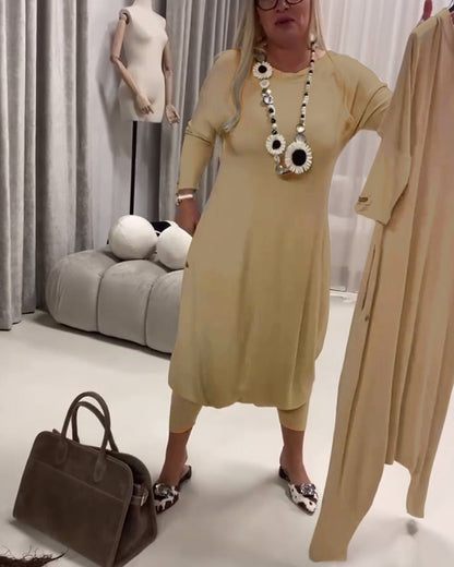 Einfarbiger, langärmliger Freizeit-Overall