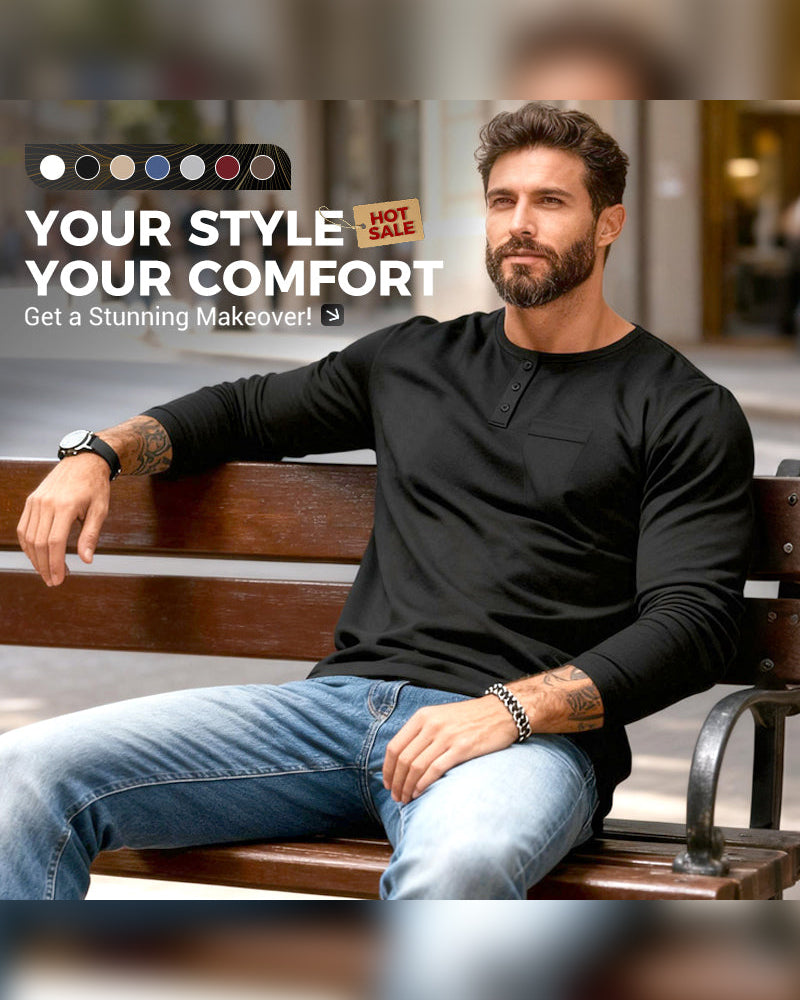 Breathable Pullover Long-Sleeved Men's Top