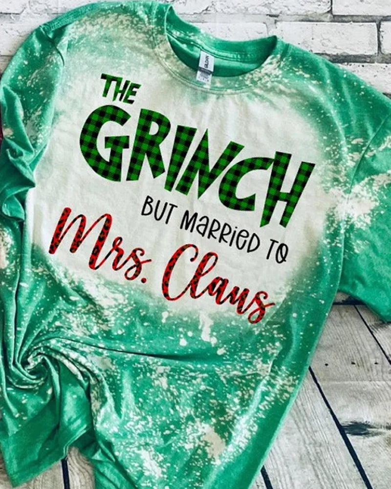 Mrs clause but married couples Christmas T-shirts 2024 f/w christmas Grinch spring summer t-shirts