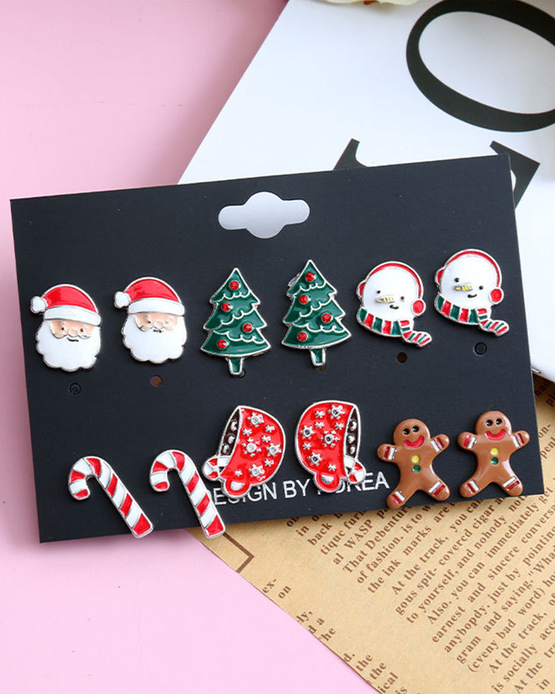 Christmas ear stud set Jewelry