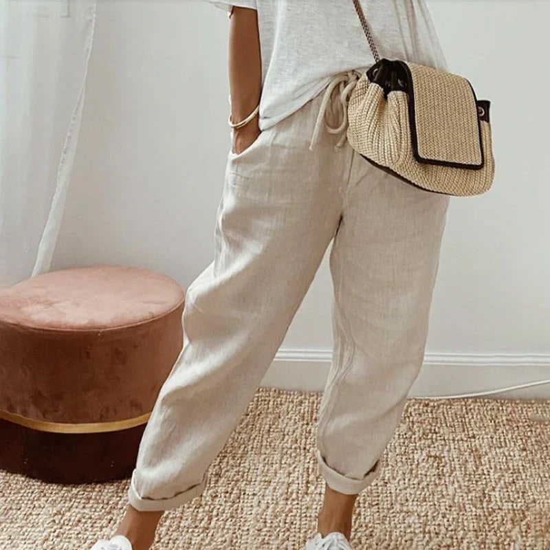 Pure Cotton Solid Color Pants