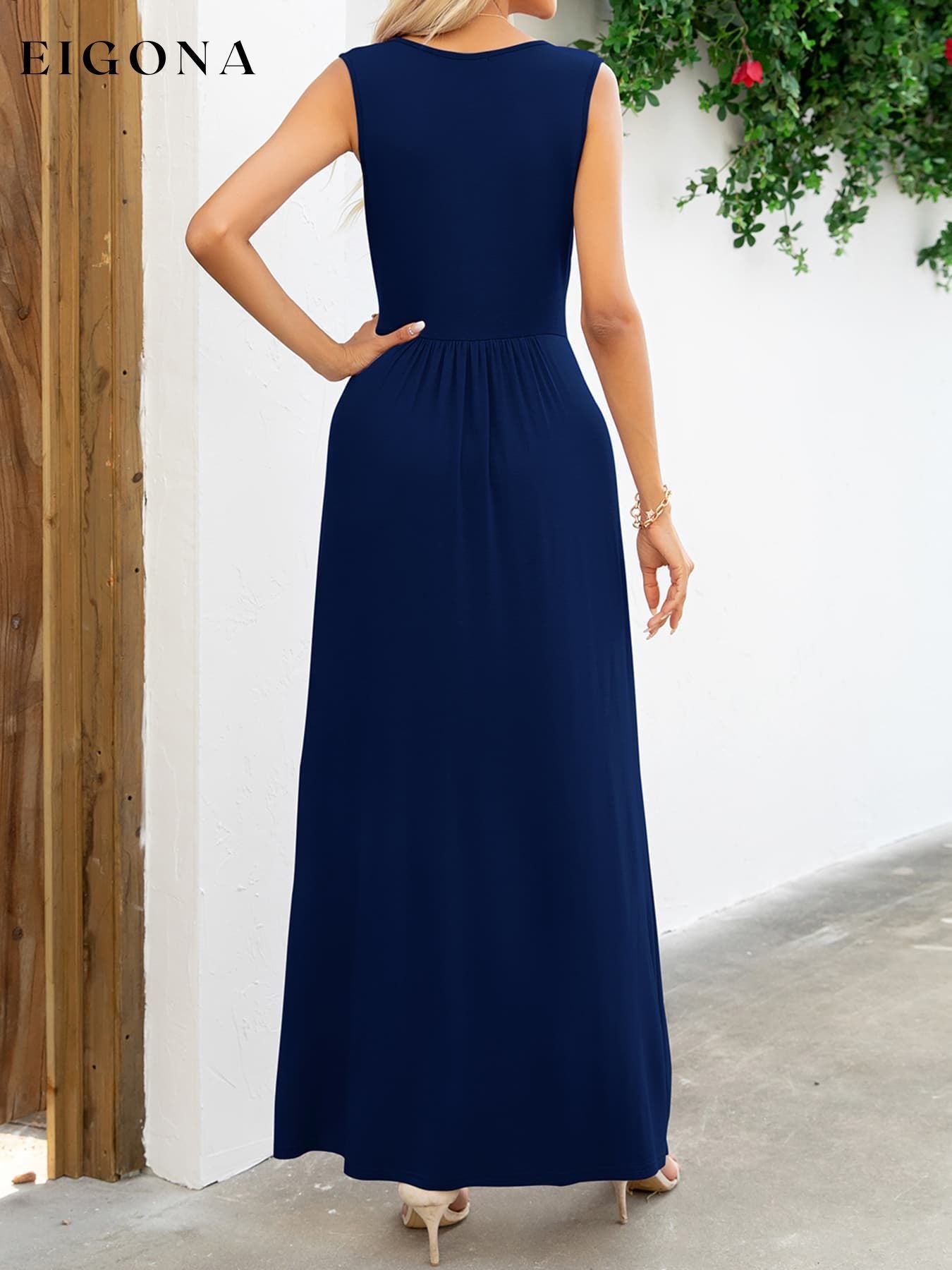 Surplice Neck Sleeveless Maxi Dress clothes dress dresses long dress maxi dress Putica Ship From Overseas Shipping Delay 09/29/2023 - 10/04/2023