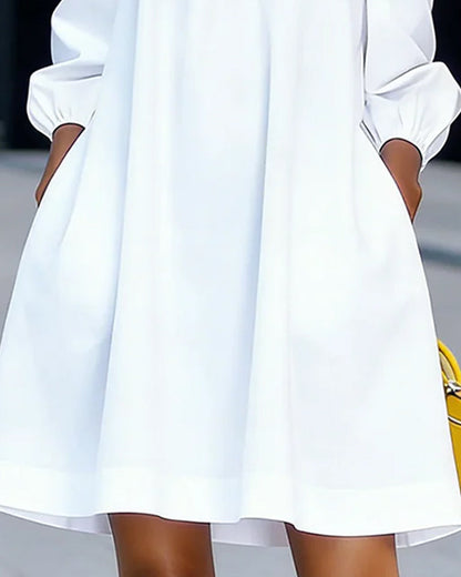 Off-Shoulder Floral Accent Dress