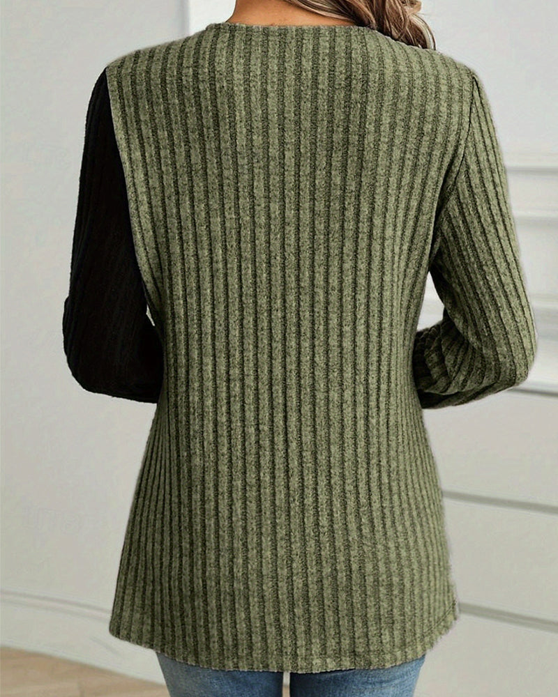 Lace Panel Slim Fit Blouse