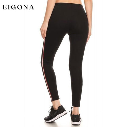 2-Pack: Women's Cotton Blend Side Stripe Leggings __stock:500 bottoms refund_fee:800