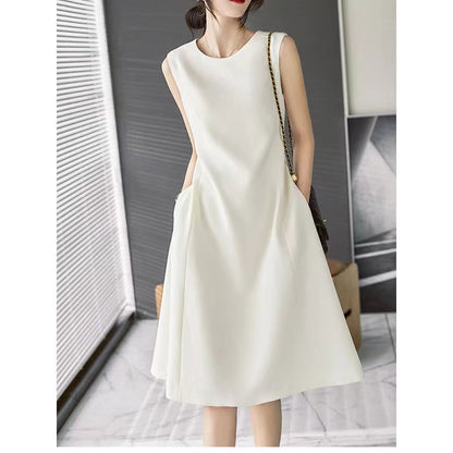 Sleeveless slim solid color fashion dress casual dresses summer