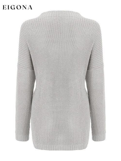 Round Neck Drop Shoulder Sweater A@Y@M clothes Ship From Overseas sweater sweaters Sweatshirt