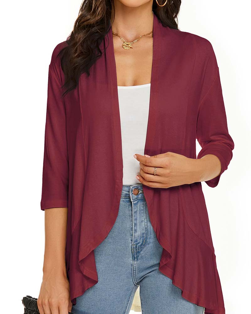 Women's Casual Lightweight Open Front Cardigan
