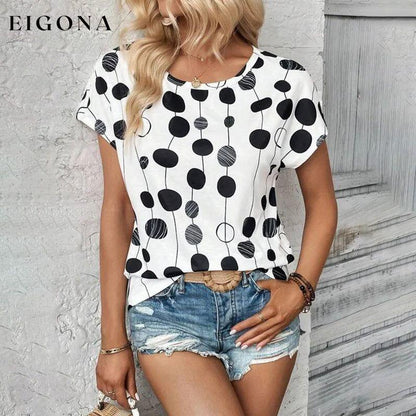 Polka Dot Casual T-Shirt best Best Sellings clothes Plus Size Sale tops Topseller