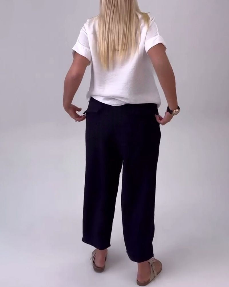 Lässiges Hosenset mit Print und Taschen