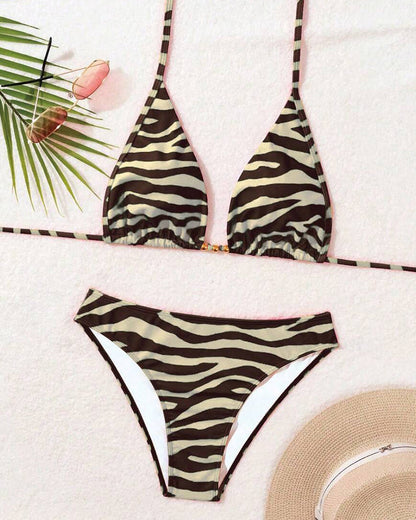 Zebra Print Triangle Sexy Bikini