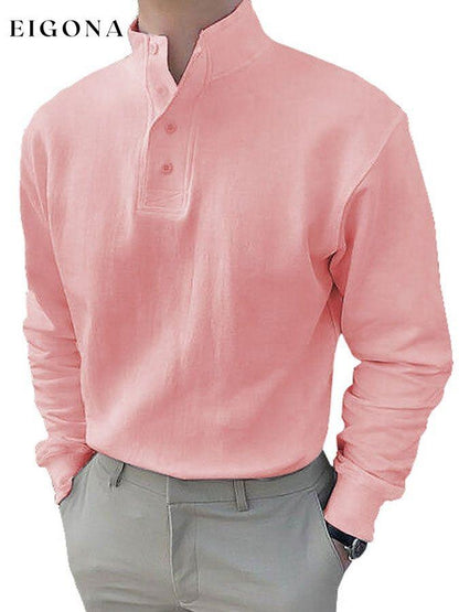 Casual Solid Button Pullover men