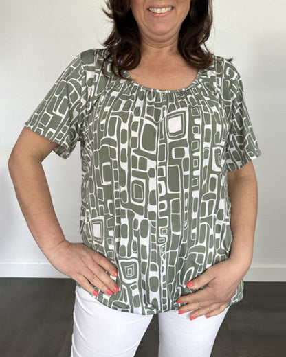 Fashion Round Neck Printed T-Shirt