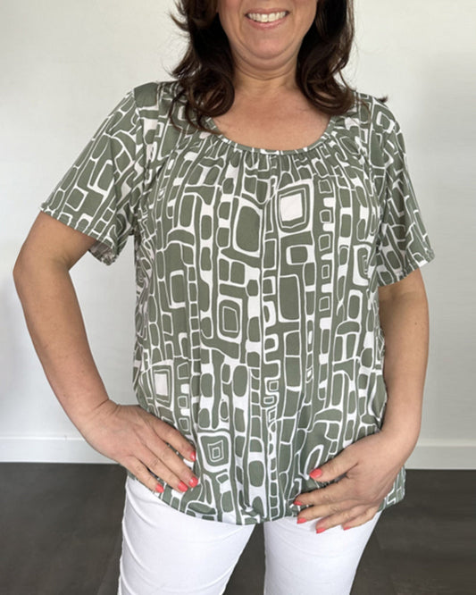 Fashion Round Neck Printed T-Shirt