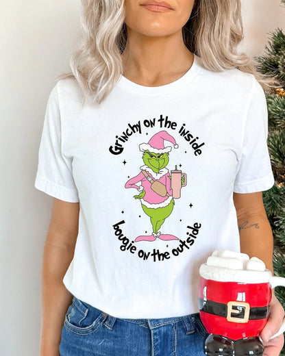 Grinchy on the inside T-shirt 2024 f/w christmas grinch spring summer T-SHIRTS