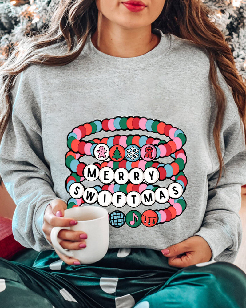 Women's Merry Swiftmas Sweatshirt 2024 f/w christmas hoodies & sweatshirts women's christmas