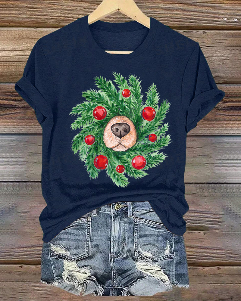 Women's Christmas Printed T-Shirt 2024 F/W Christmas summer t-shirts women's christmas