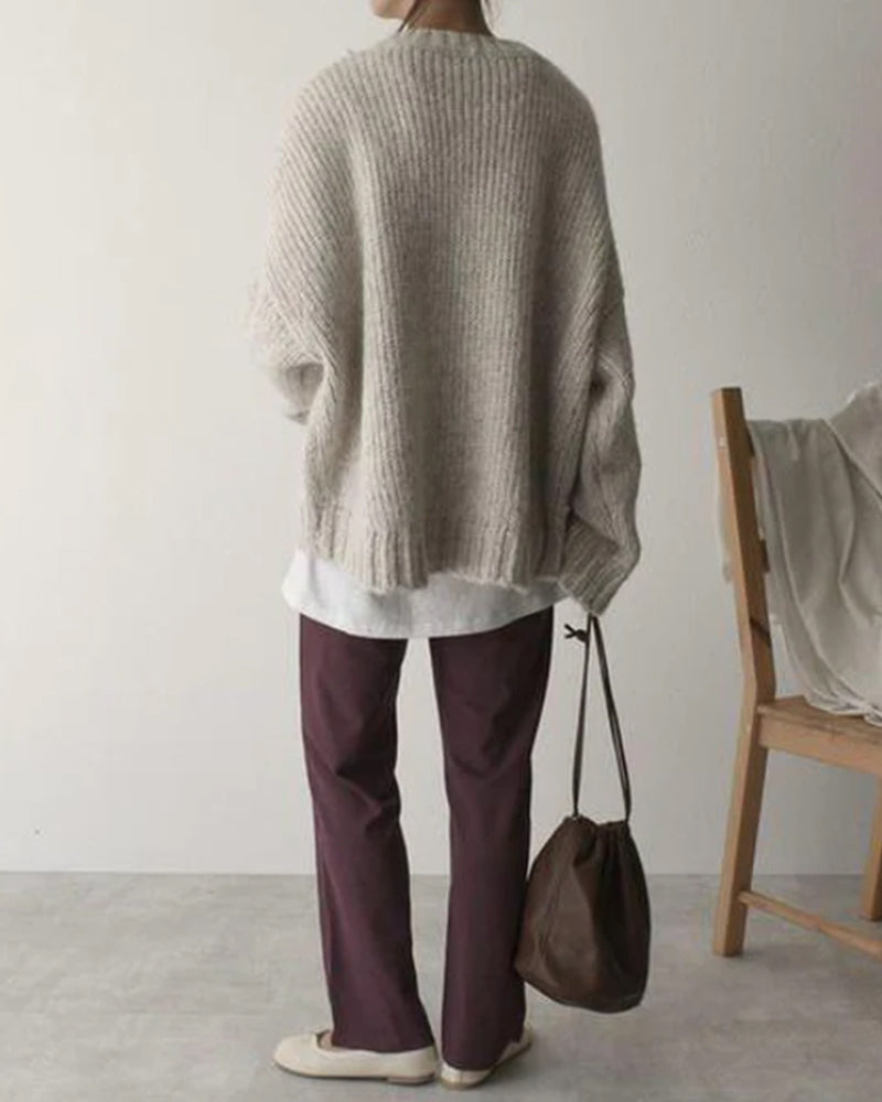 Simple solid color sweater 2023 F/W 23BF Pullovers Spring