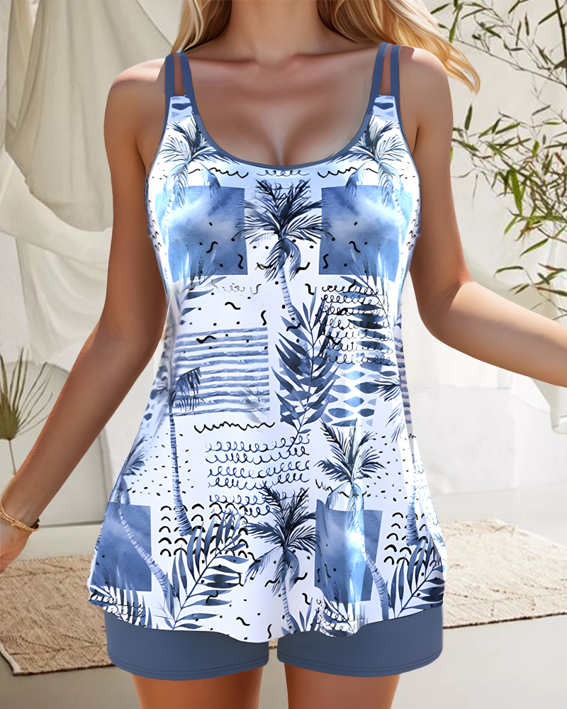 Coconut print tankini swimsuit 202466 summer tankinis