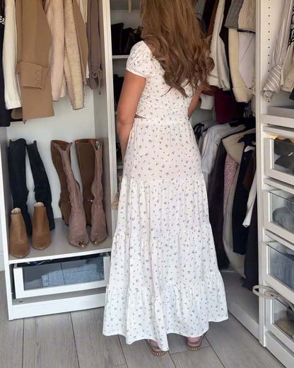 Holiday Floral Skirt Set