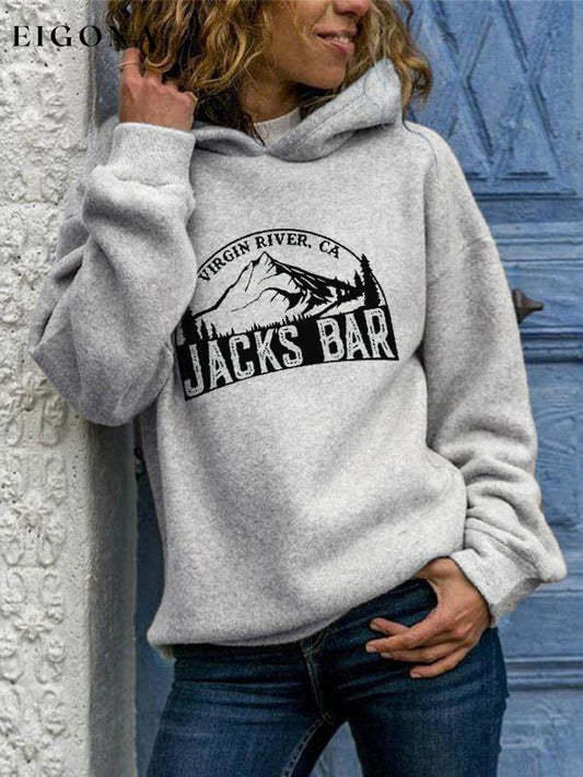 Women's River Bar Print Casual Hoodie