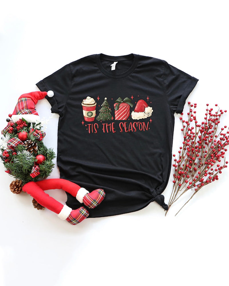 Christmas tis the season T-shirt 2024 f/w christmas summer t-shirts