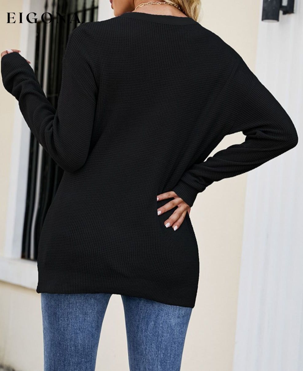 Twisted Round Neck Sweater clothes Drizzle long sleeve Ship From Overseas sweaters Sweatshirt