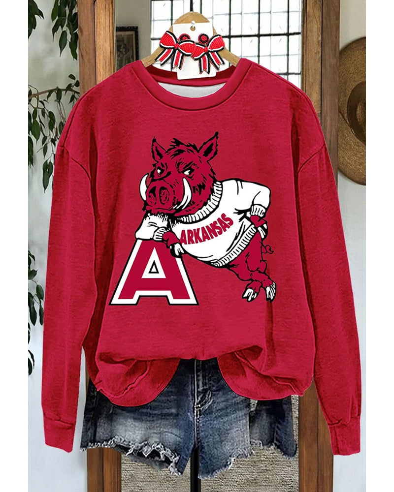 Arkansas Printed Sweatshirt 2024 f/w sports sweatshirts