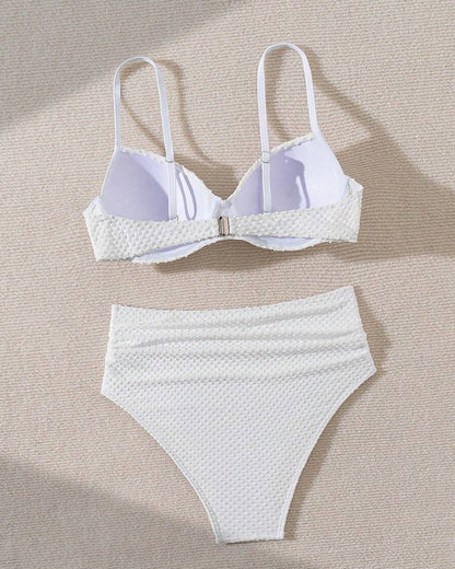 Solid Color Suspender Bikini Set bikinis spring summer