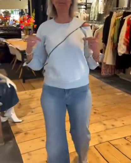 Zip-up Round Neck Casual Sweatshirt