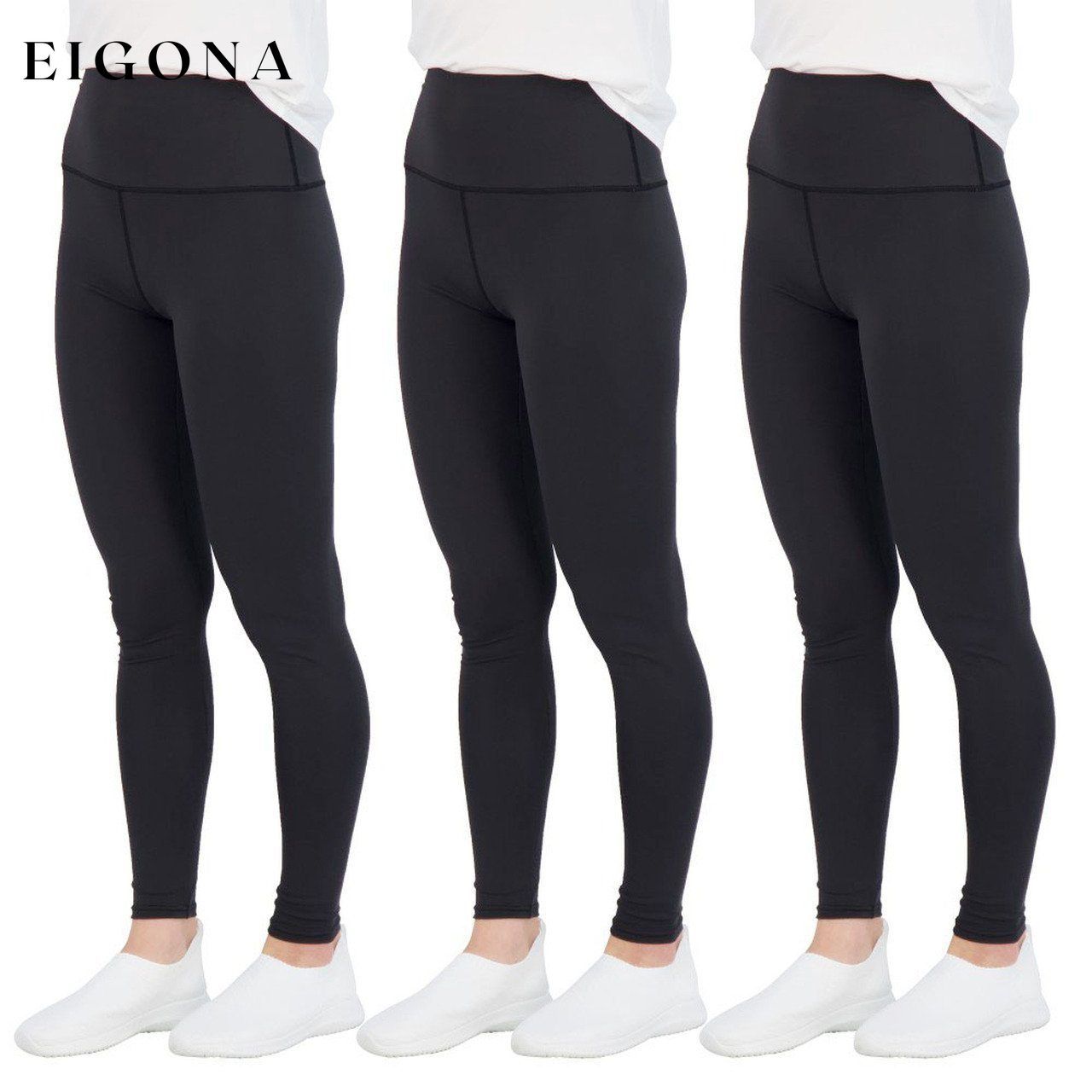 3-Pack: Women's Active Athletic Performance Leggings Black __stock:50 bottoms refund_fee:1200