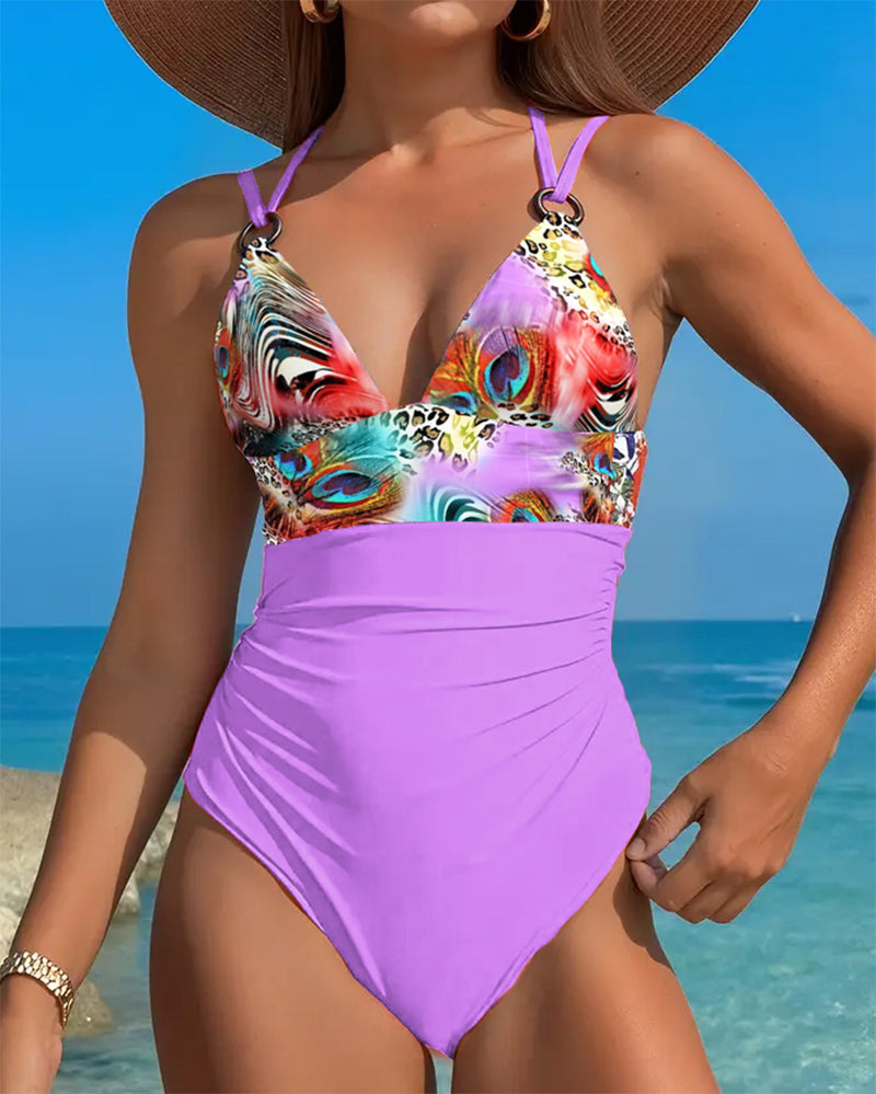 Fashion Sexy Suspender One-Piece Swimsuit