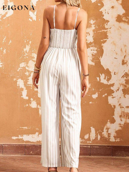 Sleeveless Tie Front Wide Leg Jumpsuit clothes Ship From Overseas SYNZ trend