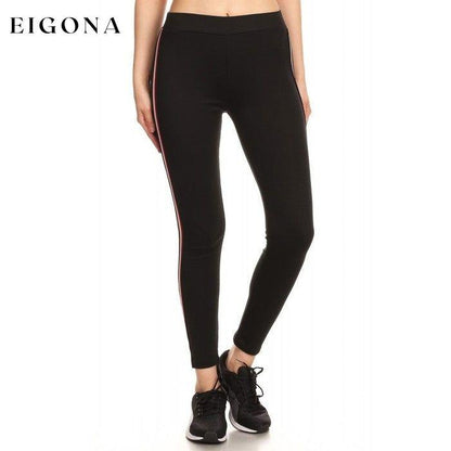 2-Pack: Women's Cotton Blend Side Stripe Leggings __stock:500 bottoms refund_fee:800